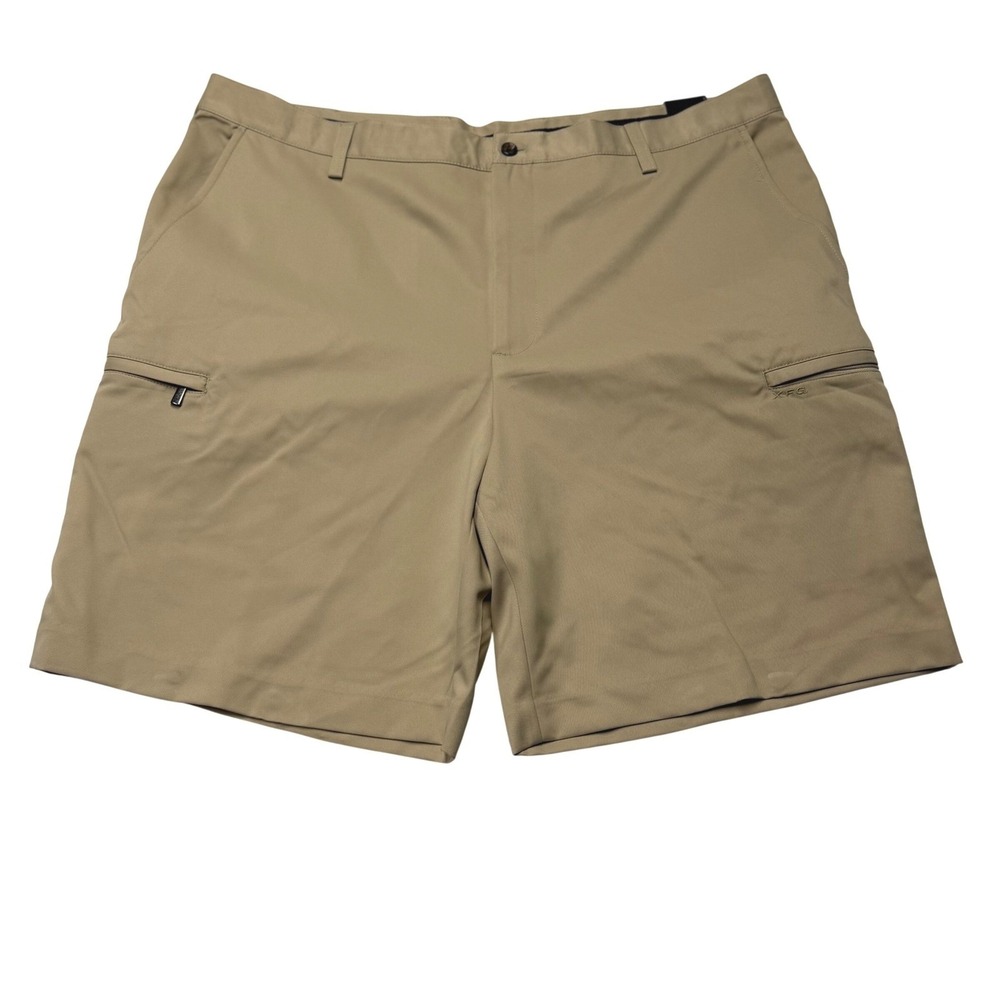 IZOD Mens 42 Khaki Shorts PerformX Basix Stain Free Microfiber UPF 50 Golf NWT